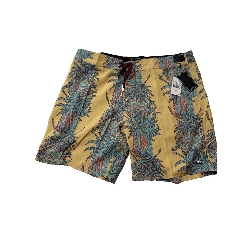 Lost Enterprises Board Shorts Mens Large Black Swim Trunk Size 38  Layback 0033